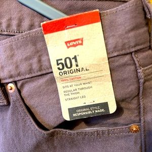 Levi’s 501 Original Straight Leg, men’s Jean, non-stretch (brown). 32x20